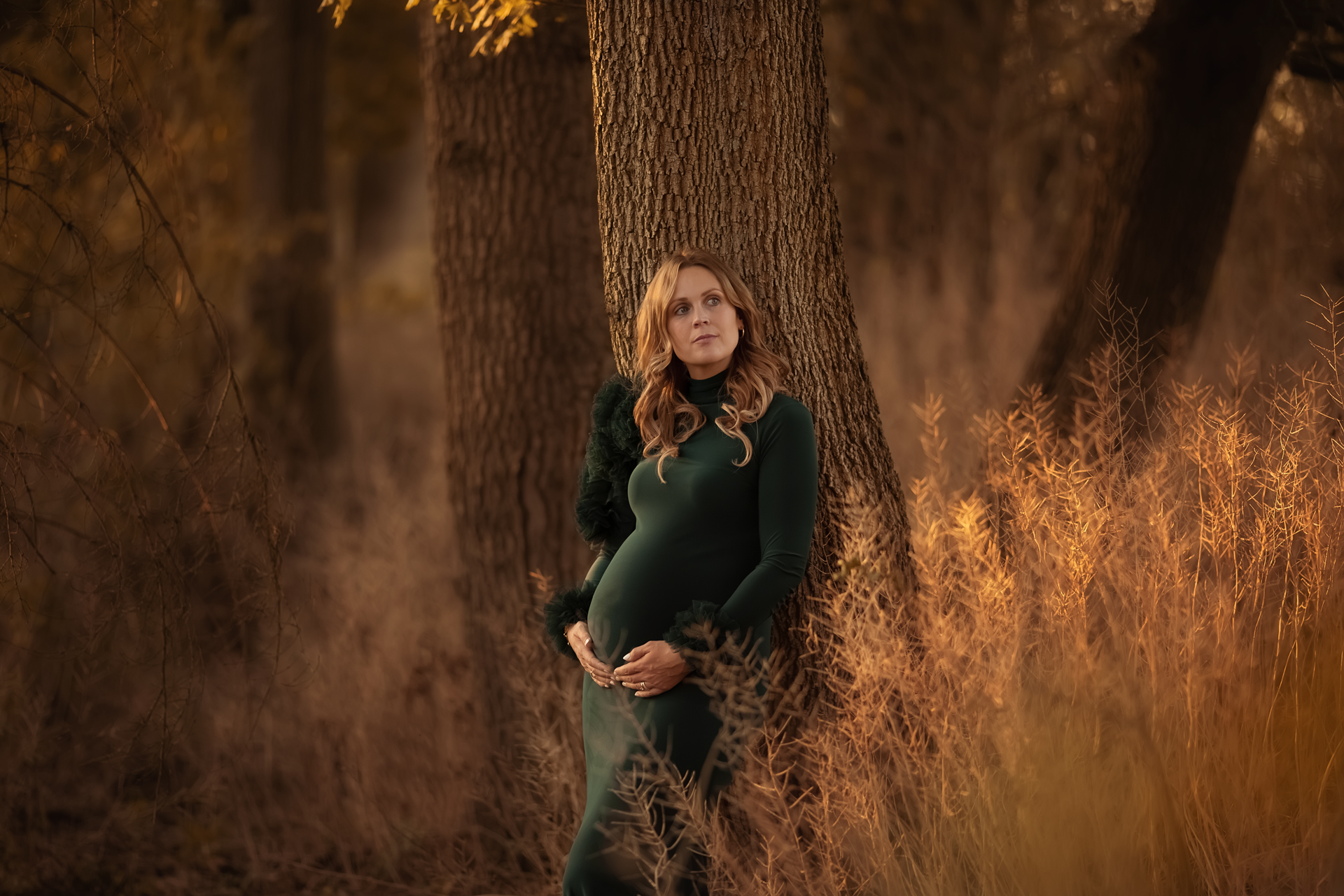 Schwangerschaftsshooting in der Abendsonne Babybauchshooting in der Abendsonne